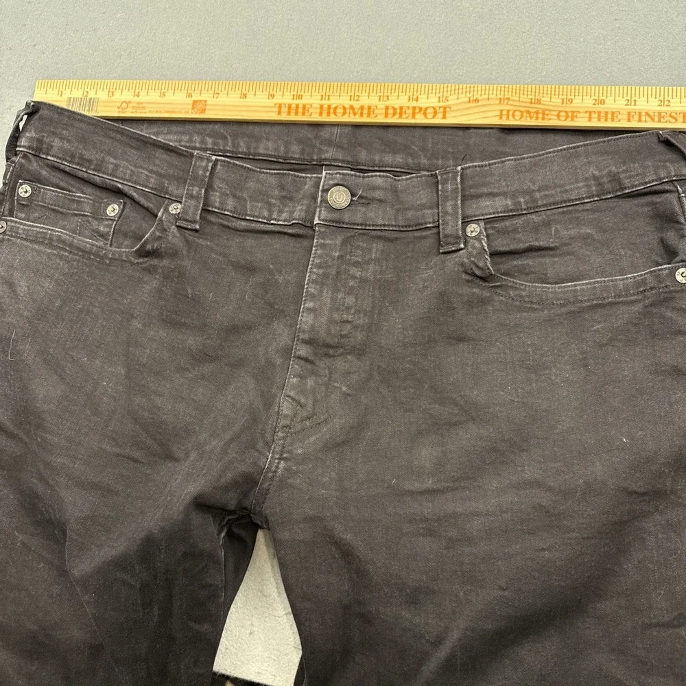 True Religion Geno Relaxed Slim Jeans Men 44 Black   Stretch NO FLAP DENIM